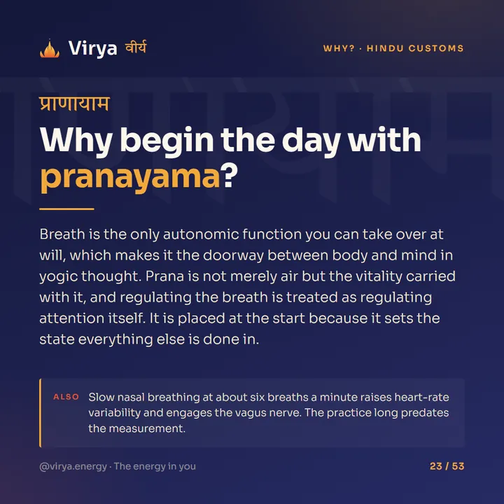 Why begin the day with pranayama?