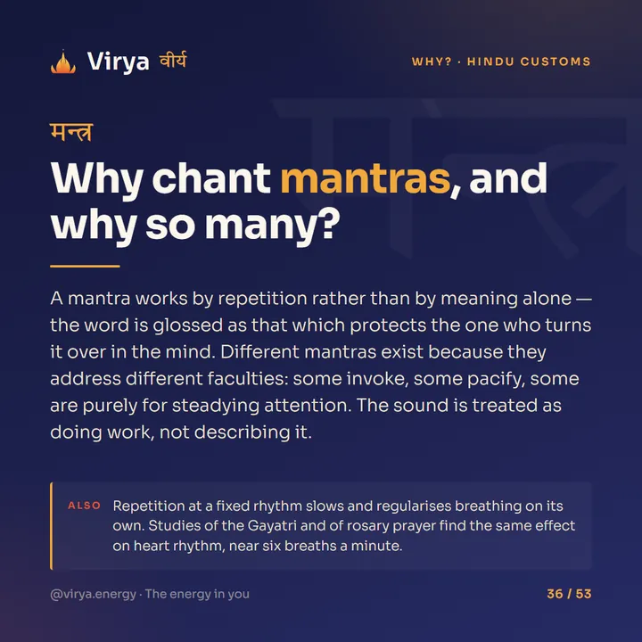 Why chant mantras, and why so many?