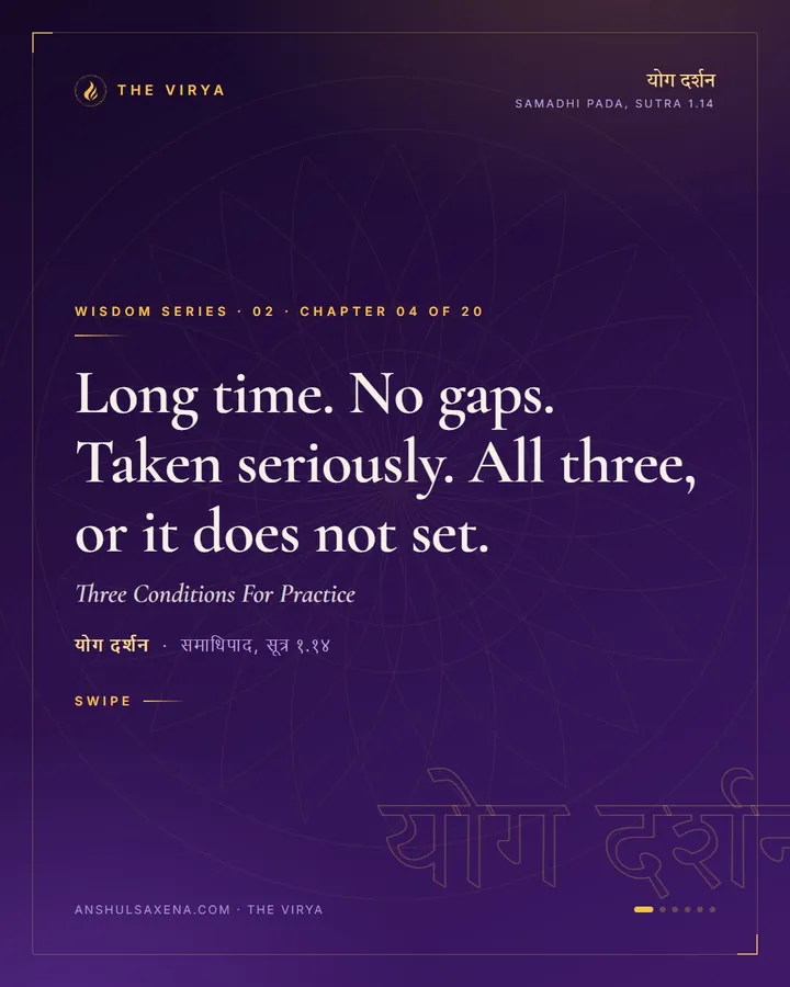 Three Conditions For Practice, card 1 of 6