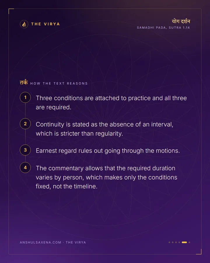 Three Conditions For Practice, card 5 of 6