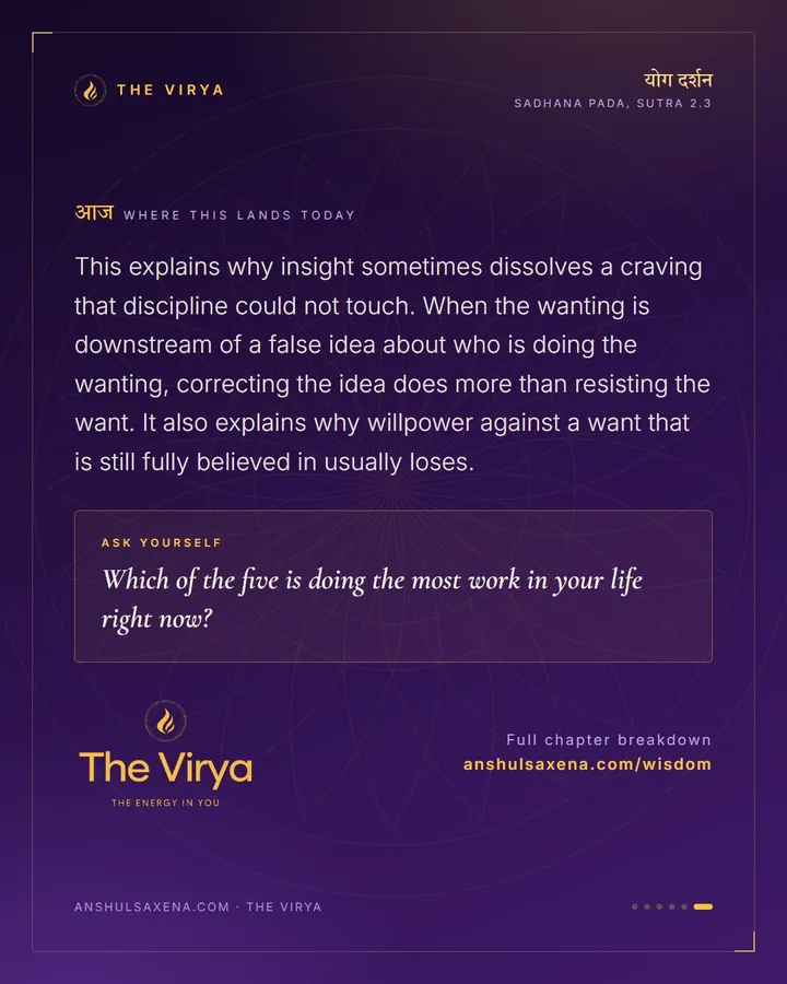 The Five Afflictions, card 6 of 6