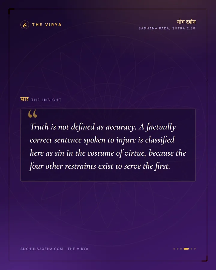 The Five Restraints, card 4 of 6
