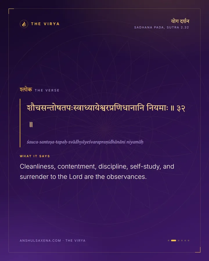 The Five Observances, card 2 of 6