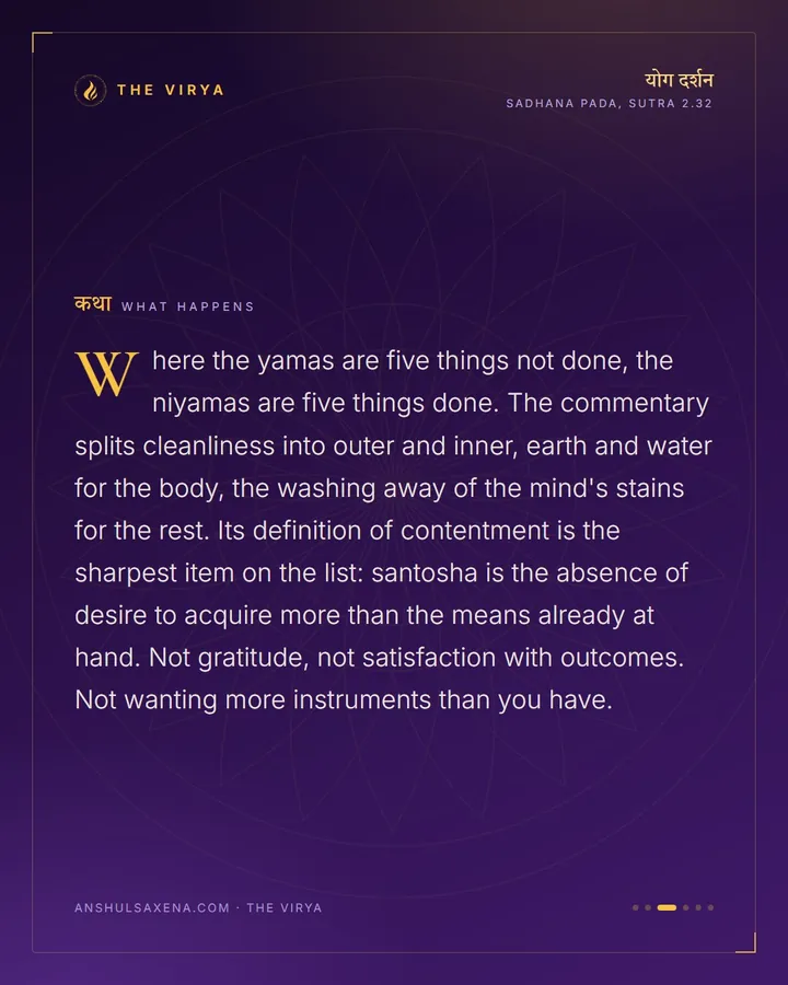 The Five Observances, card 3 of 6
