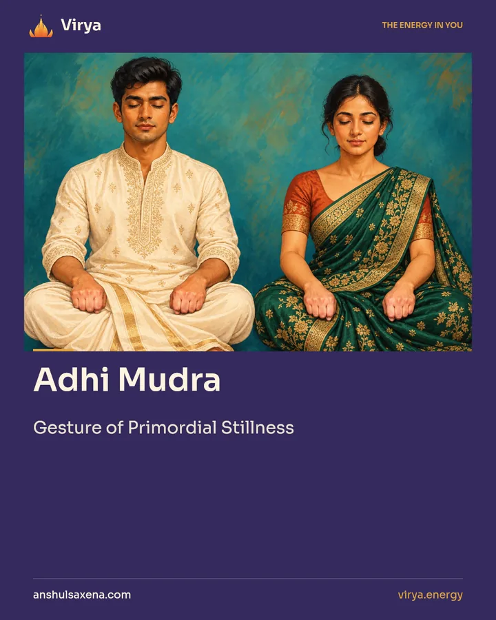 Adhi Mudra. Gesture of Primordial Stillness.