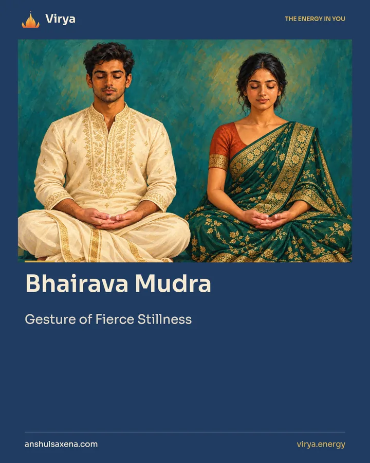Bhairava Mudra. Gesture of Fierce Stillness.
