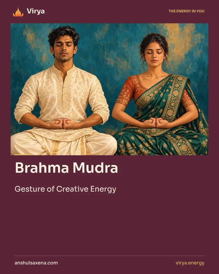 Brahma Mudra. Gesture of Creative Energy.