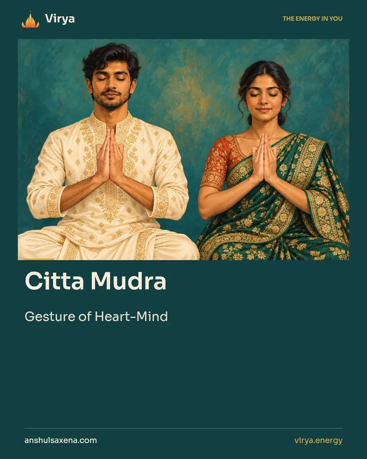 Citta Mudra. Gesture of Heart-Mind.