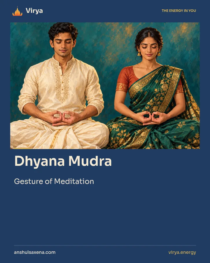 Dhyana Mudra. Gesture of Meditation.