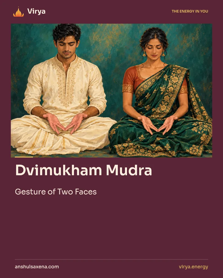 Dvimukham Mudra. Gesture of Two Faces.