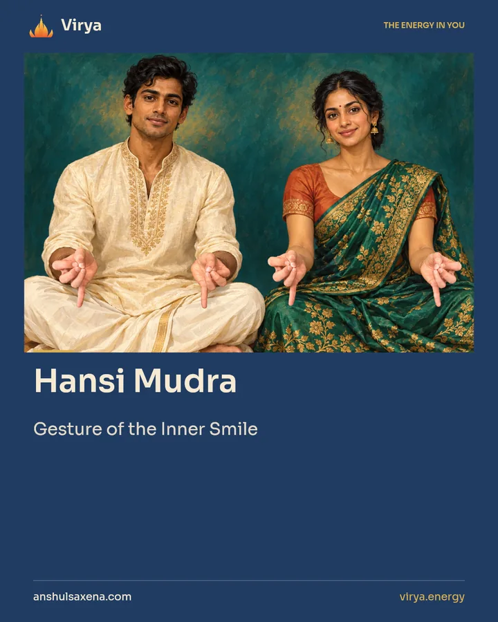 Hansi Mudra. Gesture of the Inner Smile.