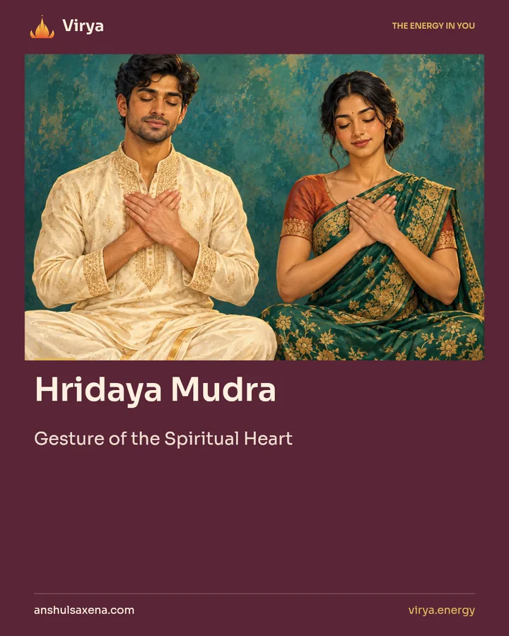Hridaya Mudra. Gesture of the Spiritual Heart.