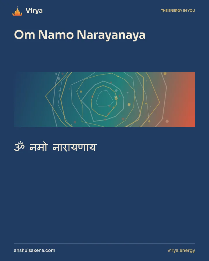 Om Namo Narayanaya. ॐ नमो नारायणाय.