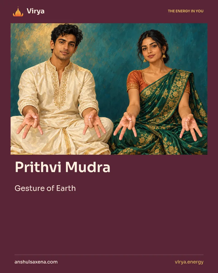 Prithvi Mudra. Gesture of Earth.