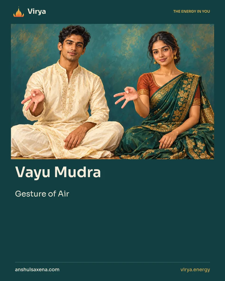 Vayu Mudra. Gesture of Air.
