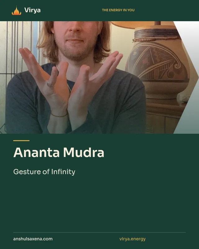 Ananta Mudra. Gesture of Infinity. Virya. anshulsaxena.com. virya.energy.